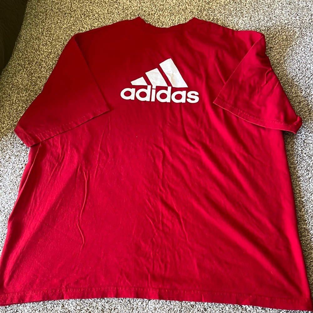 Red Adidas mens shirt